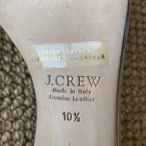 JCREW metallic kitten heel leather heel sandals - Picture 8 of 9